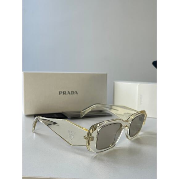 NEW Prada PR17WS Symbole Sunglasses in Champagne Mirror - Picture 7 of 9